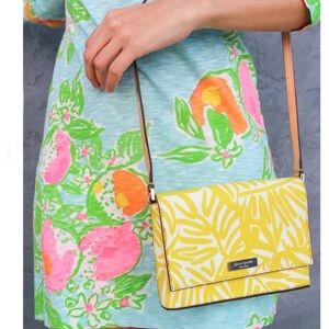 Kate Spade Grant Street Sally Small Crossbody Bright Pear Palm NWT